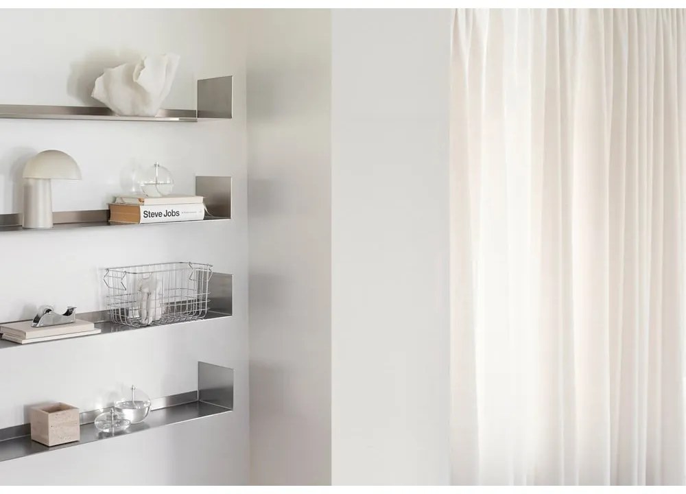 Oceľová polica v matne striebornej farbe 80,5 cm Float – Mette Ditmer Denmark