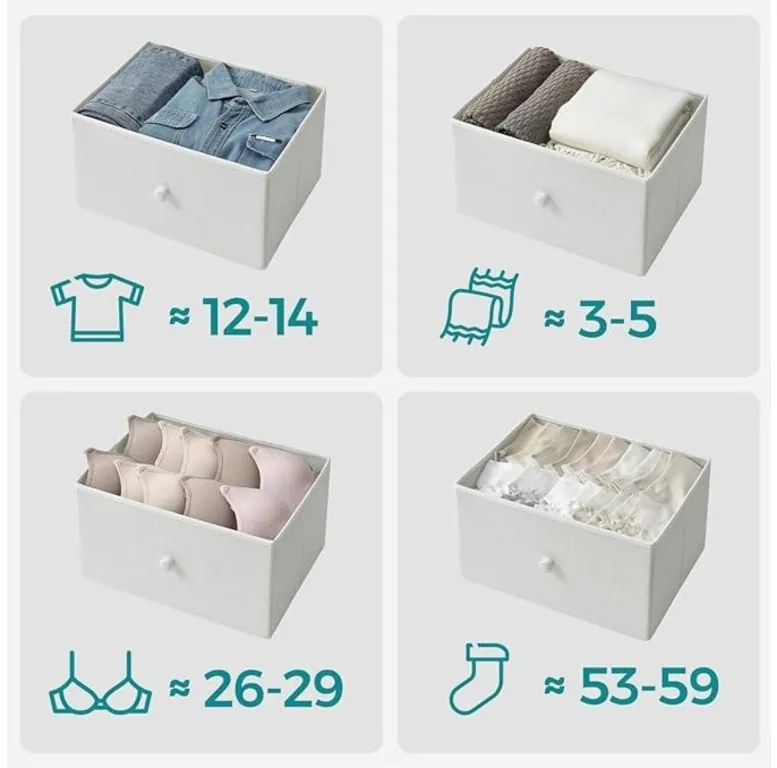 Komoda so zásuvkovými boxmi HESTO 80x71 cm, biela/sivá