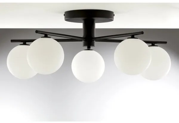 Jupiter 2049 - Prisadený luster PRATO 5xG9/14W/230V čierna/biela