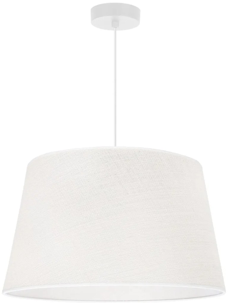 Závesné svietidlo Juta, 1x biele jutové tienidlo, (fi 44cm), w