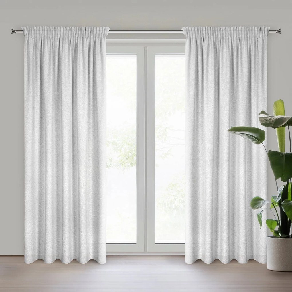 ZÁVES NA PÁSKE ERIS 140X270 CM STRIEBORNÁ