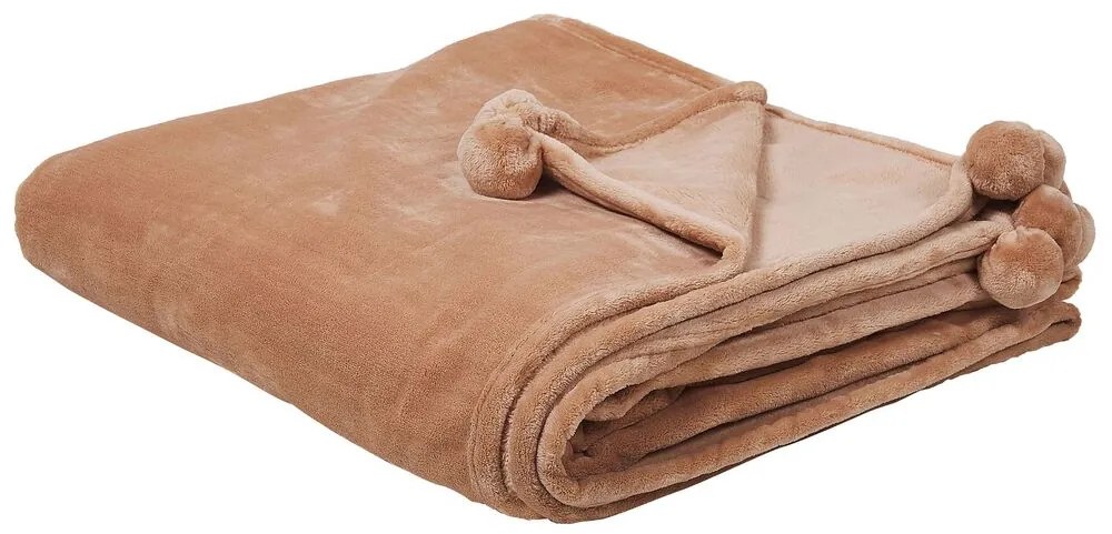 Deka 200 x 220 cm hnedá TERKE Beliani
