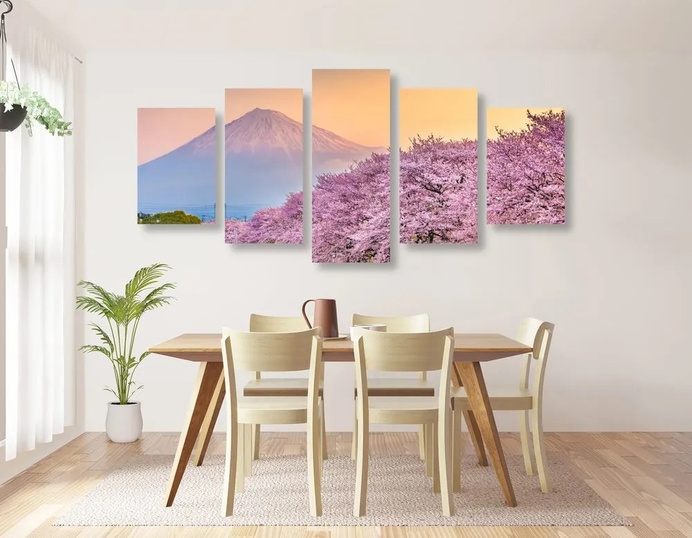 5-dielny obraz nádherné Japonsko - 200x100