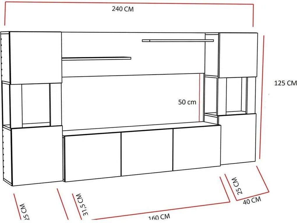 Lore Biela a teaková TV stena