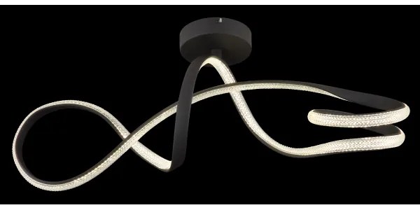 Globo 67341DS - LED Prisadený luster SWIRL LED/30W/230V čierna