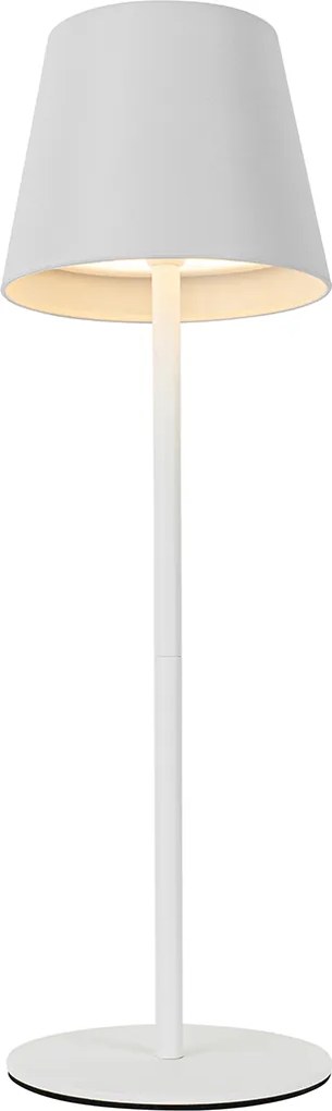 Stolná lampa biela vrátane stmievateľnej a nabíjateľnej LED IP54 - Murdock
