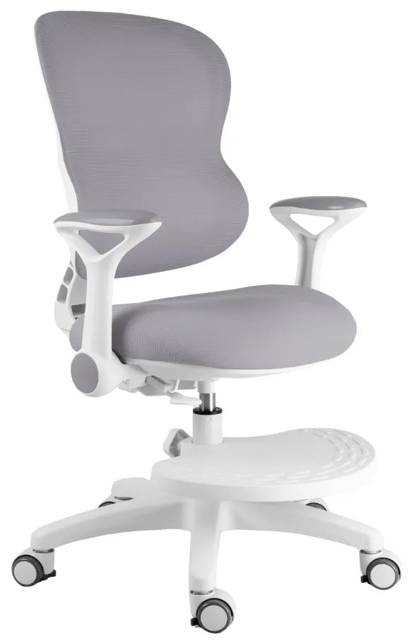 Detská rastúca stolička Neoseat JUNI 006 — látka, sivá