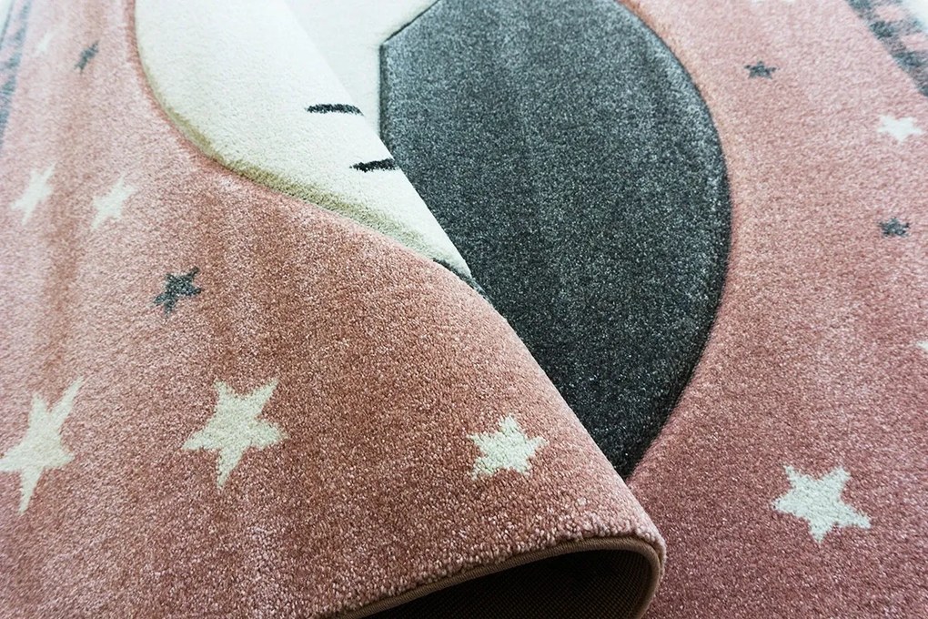 BE Koberec Smart Kids 22412 PINK – ružový obdĺžnikový Rozmer: 140x190 cm