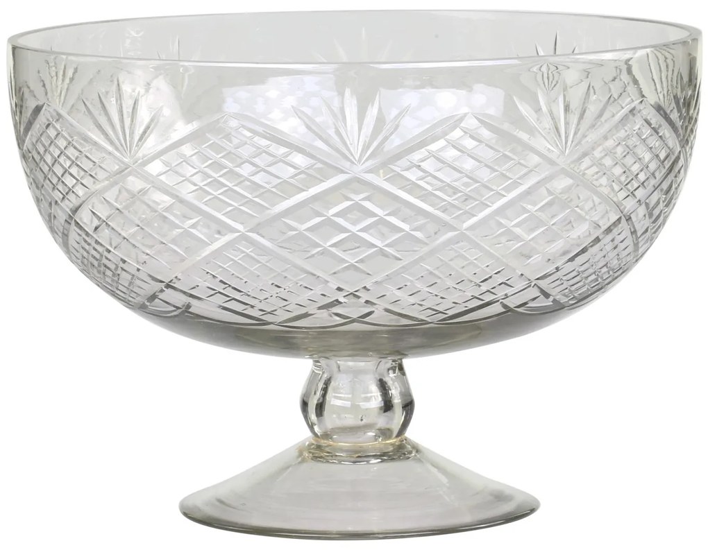 Sklenená servírovacia misa na nohe - Ø16*23 cm