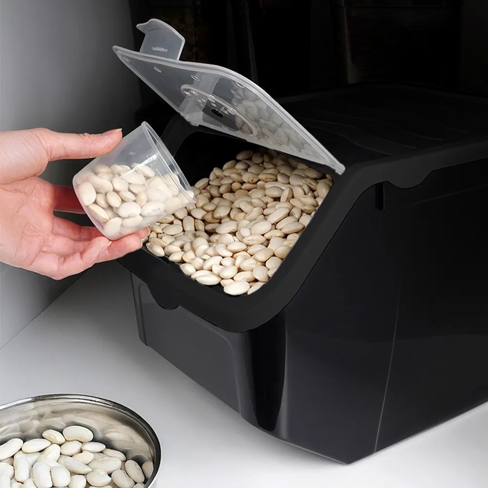 VILDE Skladovací box na cibuľu a zemiaky, čierny - čierny (13l)