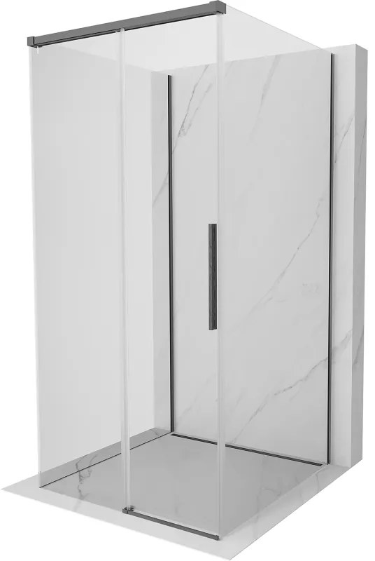 Mexen Rox-3S, 3-stenný sprchový kút 120 x 120 cm, 8mm číre sklo, grafitový profil, 8C2-120-120-66-00-3S