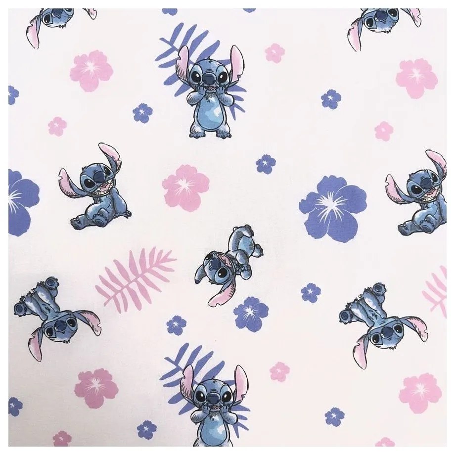 Svetloružové bavlnené detské obliečky na jednolôžko 140x200 cm Lilo &amp; Stitch "Pink" – Jerry Fabrics