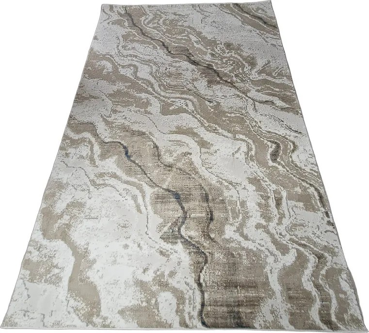 Béžový koberec s abstraktným vzorom Glamour 31705 – moderný štýl Rozmer: 240x330 cm