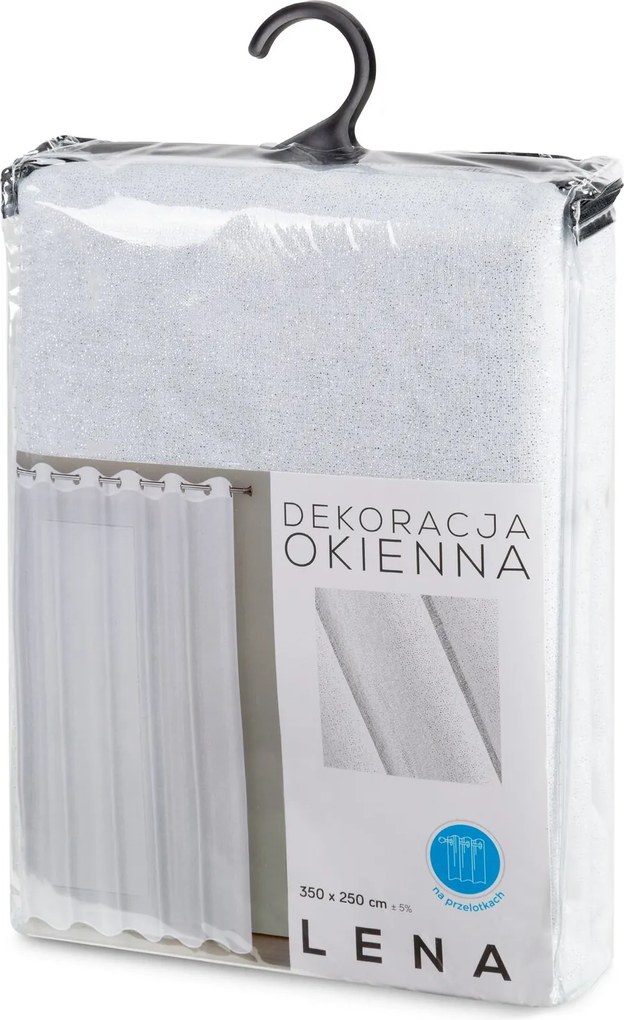 ZÁCLONA NA KRÚŽKOCH LENA 350X250 CM BIELA
