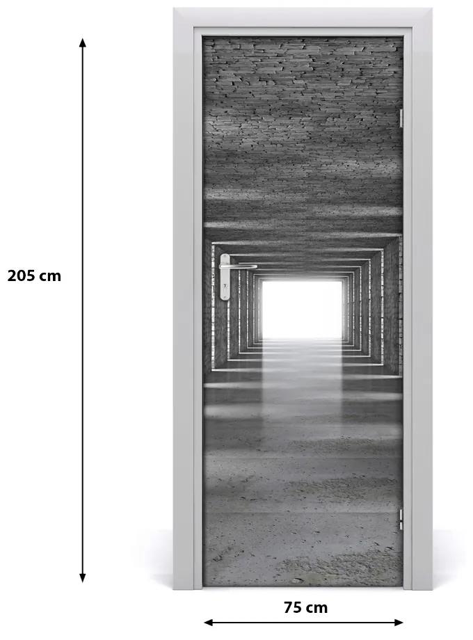 Samolepiace fototapety na dvere Tunel z tehál 75x205 cm