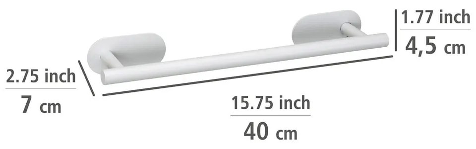 Biely samodržiaci držiak na uteráky z nehrdzavejúcej ocele Orea Uno – Wenko
