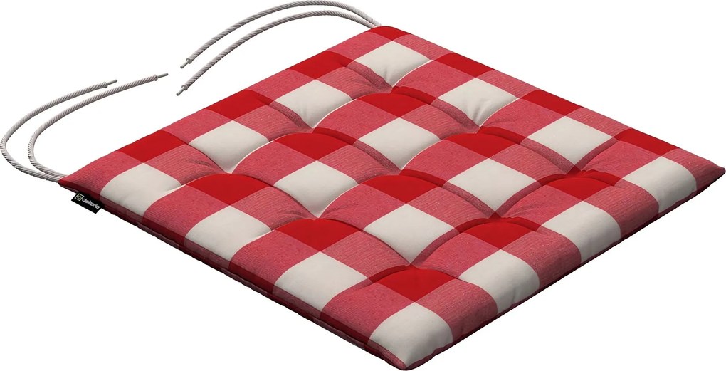 Sedák Karol farba produktu červená látka vzorované
