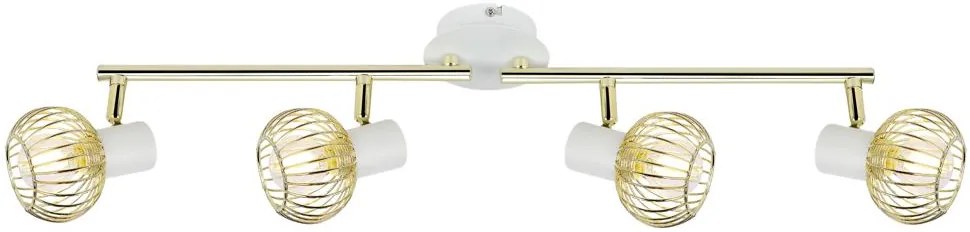 Candellux OSLO Spot 4X40W E14 White / Gold 94-61812