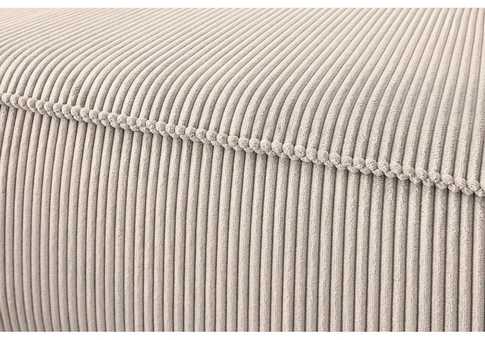 Krémovobiela menčestrová rohová pohovka (variabilná) Nihad modular – Bobochic Paris