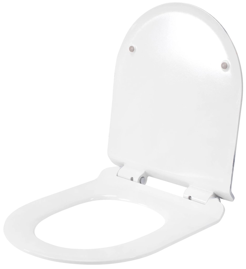 Rea Carlo Granit Shiny, SLIM toaletné WC sedadlo s pomalým zatváraním 410x365 mm, duroplast, soft-close, imitácia kameňa, REA-C4520