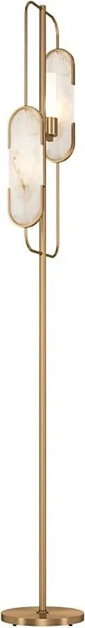 Maytoni MOD099FL-02G - Stojacia lampa MARMO 2xG9/40W/230V