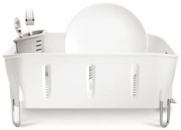 Plastový odkvapkávač na riad Compact, sivá