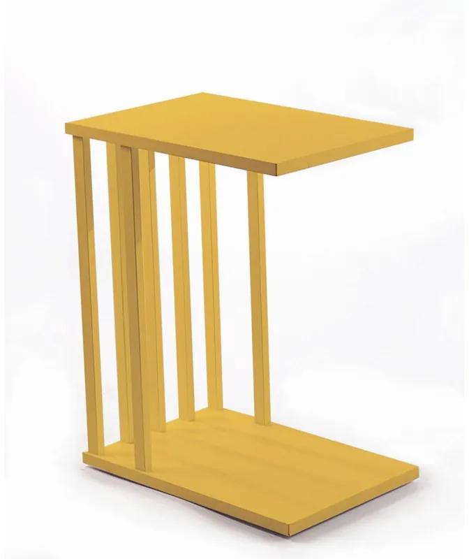 LUNA C stolík krémovo žltá