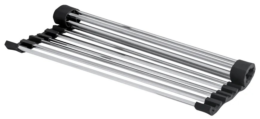 Gamma Gamma, rolovacia rohož na drez 37 x 34,7 cm, čierna-chrómová, GMA-ZLE000214