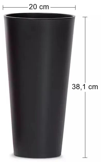 Plastový kvetináč DTUS200 20 cm - antracit
