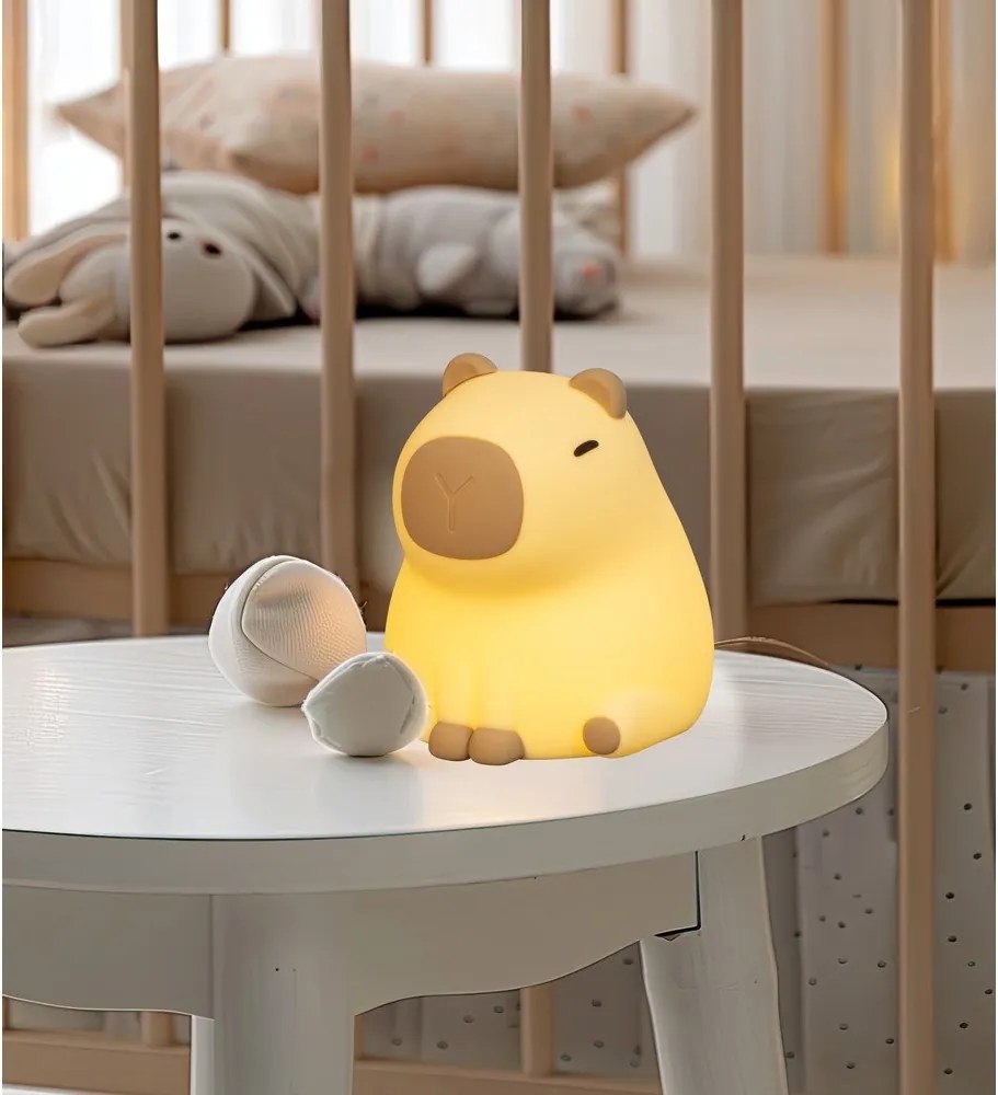 Svetložlté detské nočné svietidlo Capybara – Fischer & Honsel