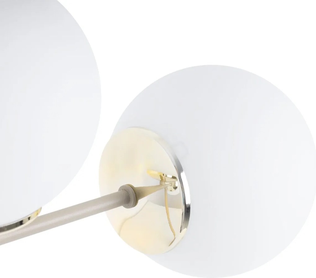 Stropné svietidlo Florence, 4x biele sklenené tienidlo, g/be, n