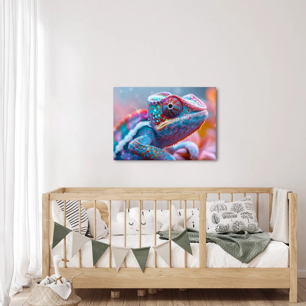Obraz - Sfarbený chameleón (70x50 cm)