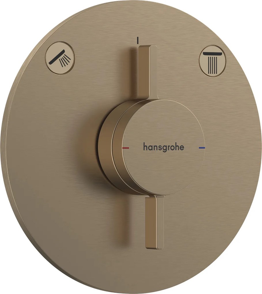 Hansgrohe DuoTurn S, batéria pod omietku pre 2 spotrebiče, kartáčovaný bronz, HAN-75418140
