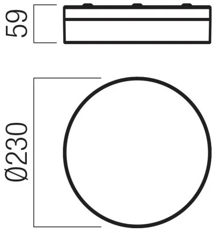 Redo 01-3731 - LED Stropné svietidlo FRISBI LED/12W/230V 3000/4000K IP44 biela