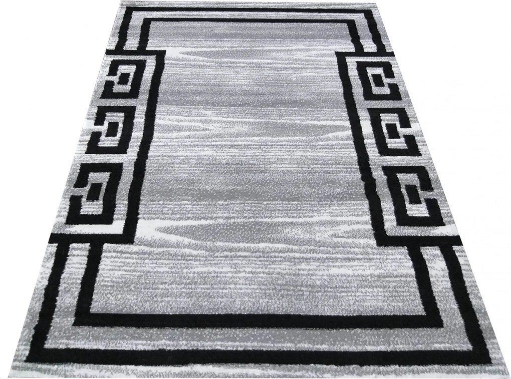 DomTextilu Štýlový sivo čierny koberec s ornamentom 38300-180009