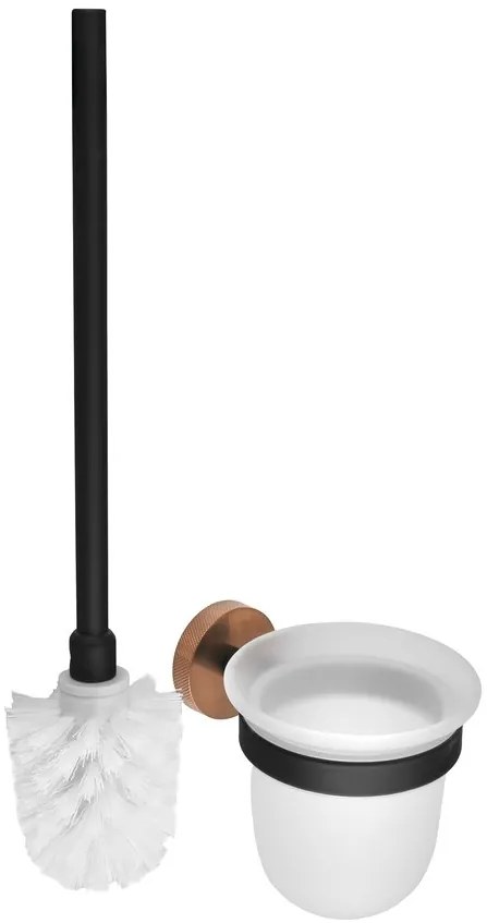 Sapho Sapho, LARISSA WC kefa, mliečné sklo, čierna/meď mat, WS008BC