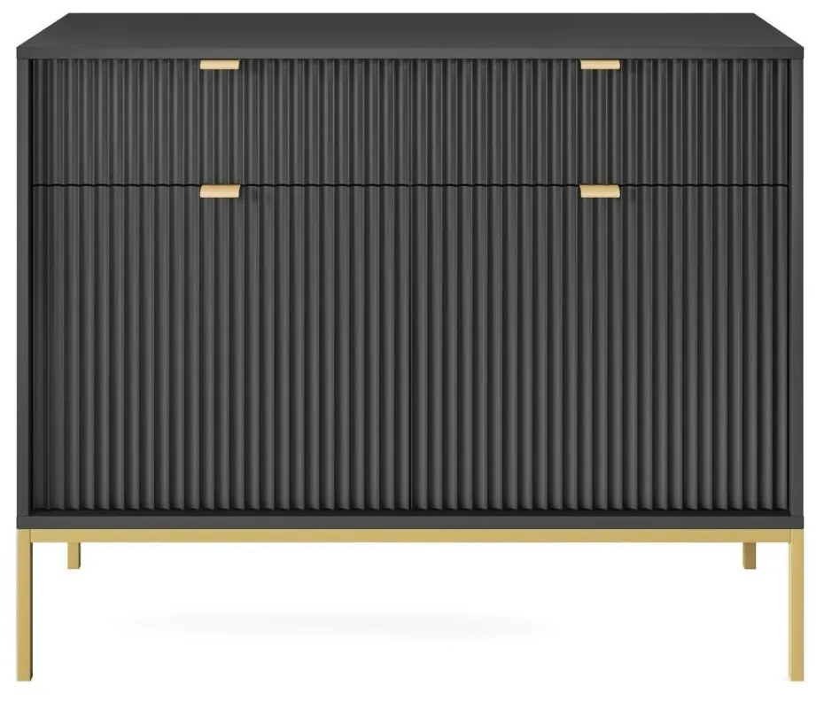 Komoda Nova čierna so zásuvkami (KSZ104)