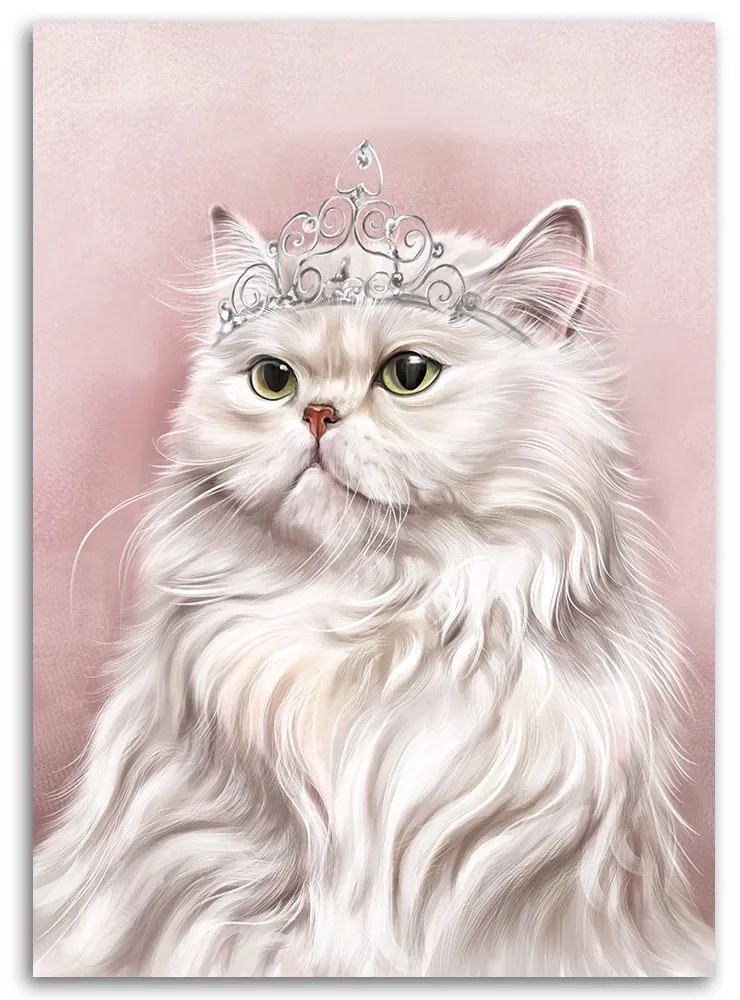 Gario Obraz na plátne Biela kráľovská mačka Rozmery: 40 x 60 cm
