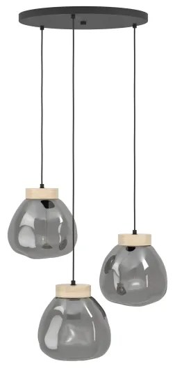 Eglo 390319 - Luster na lanku MAGACELA 3xE27/40W/230V dymová
