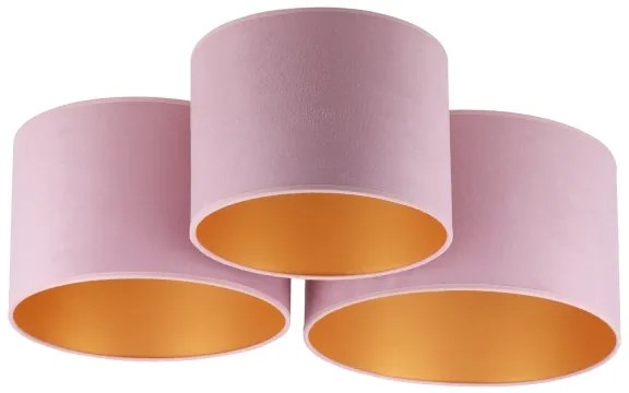 Duolla - Stropné svietidlo ROLLER TRIO 3xE27/60W/230V ružová