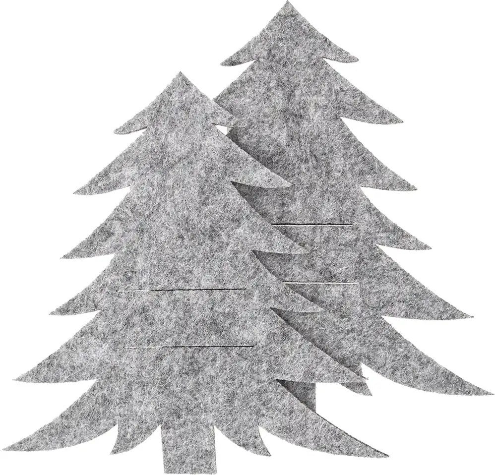 Orion Vrecko na príbory Stromček sivá, 18 x 18 cm, súprava 2 ks