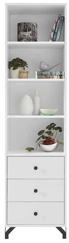 Regál Bergenbe4 Biely Lux/Biely Lesk