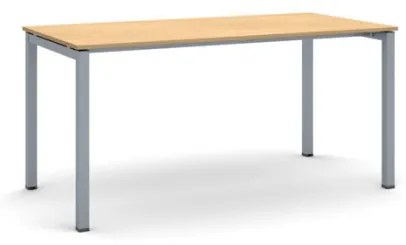 Stôl PRIMO SQUARE so sivostriebornou podnožou 1600 x 800 x 750 mm, grafit