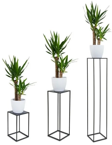 Stojan na kvety 40x24 cm čierna