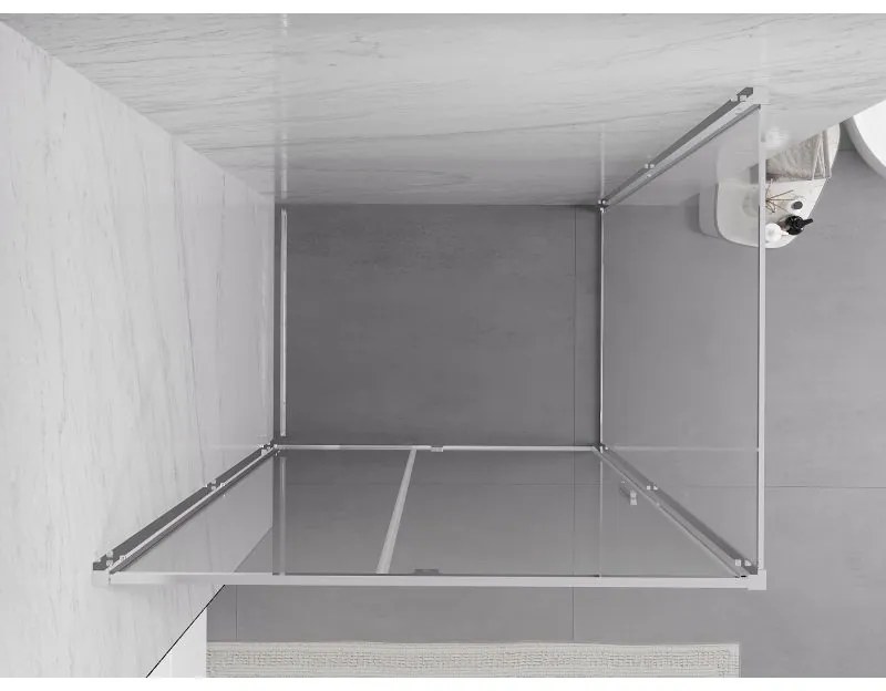Mexen Exo, sprchovací kút s krídlovými dverami 160 x 80 cm, 6mm číre sklo, chrómový profil, 819-160-080-01-00
