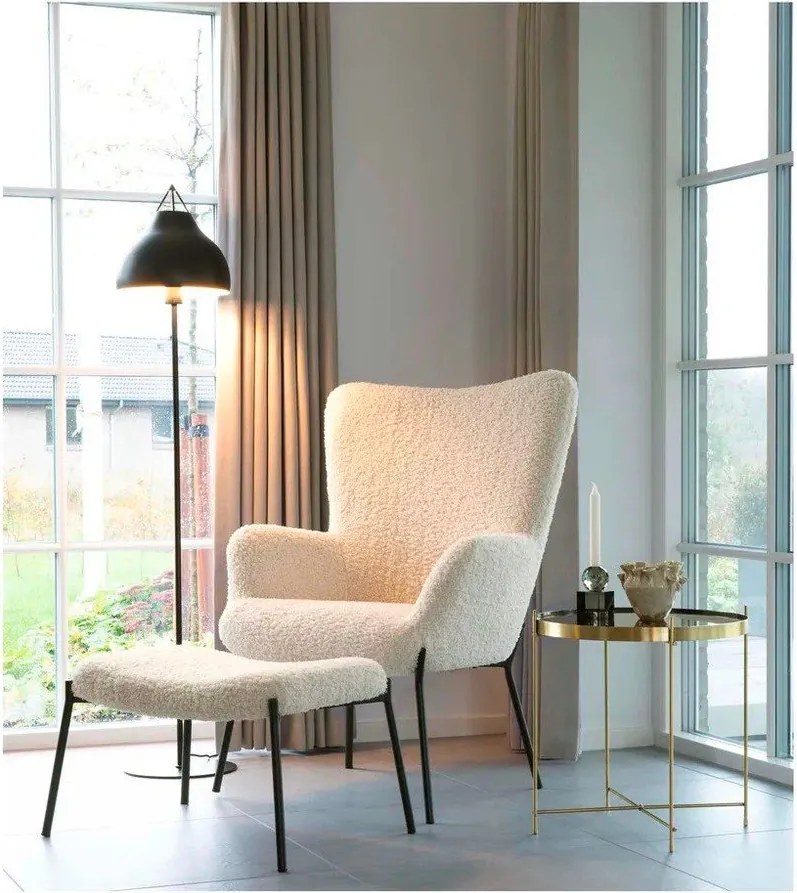 Krémovobiele kreslo z umelej kožušiny Glasgow – Bonami Essentials