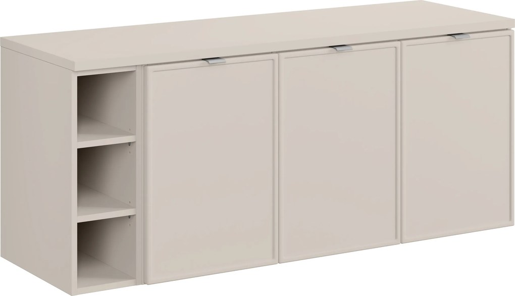 Comad Kúpeľňová skrinka pod doskové umývadlo set Bella Cashmere 140 kašmír