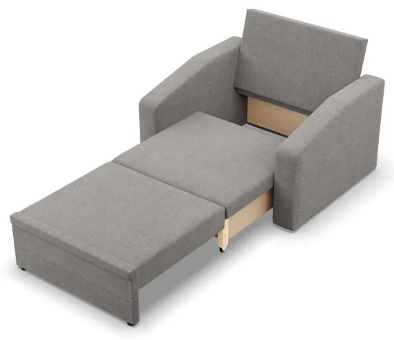 Kreslo ORBIT rozkladacie, svetlosivé