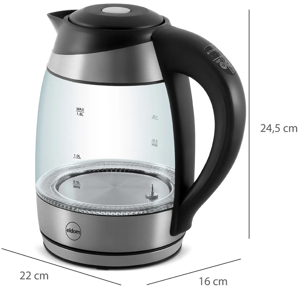 Rýchlovarná kanvica ELDOM C520 s reguláciou teploty, 1,8 l