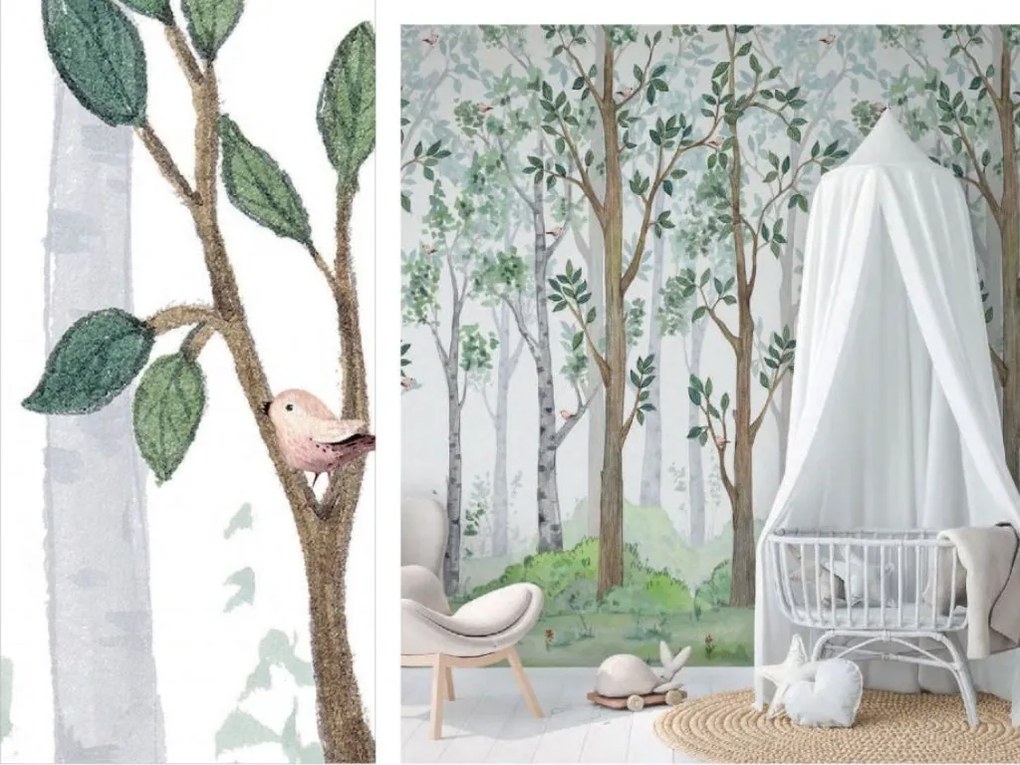 Veľkoplošná tapeta mural LES do detskej izby